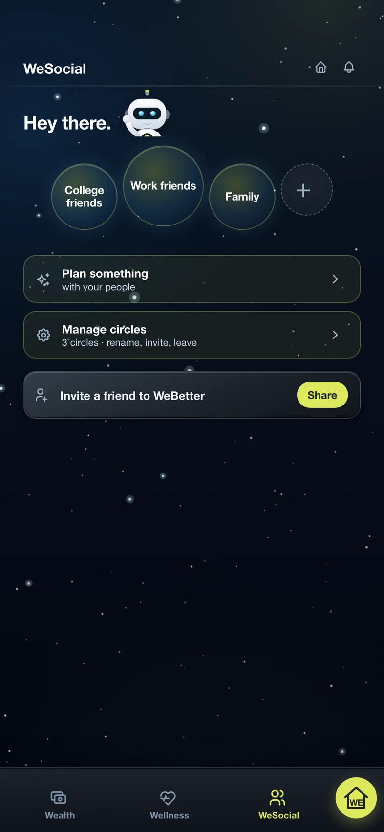 Your circles on WeSocial